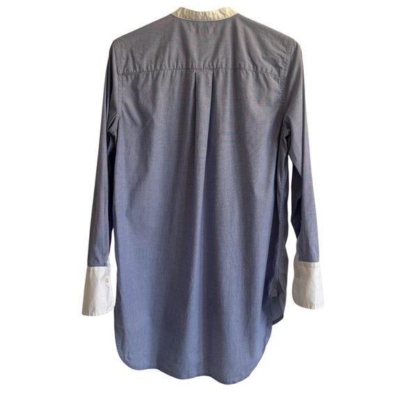 Banana Republic Collarless Buttondown Tunic Top, Size S - Picture 6 of 8